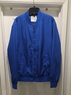 Topman Royal Blue Lightweight Bomber Jacket
